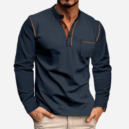 Skyline-Ultra Comfortable Henley Shirt