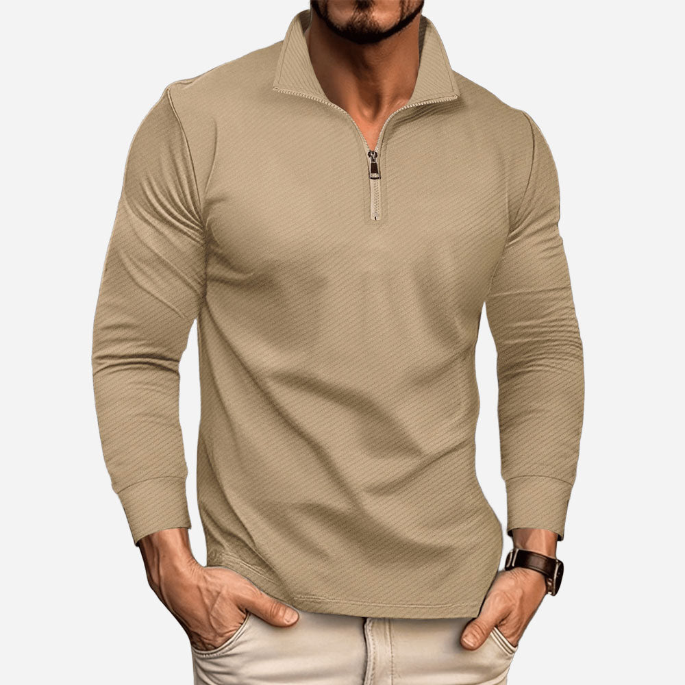 Motion-Ultra Comfortable Zipper Polo Shirt