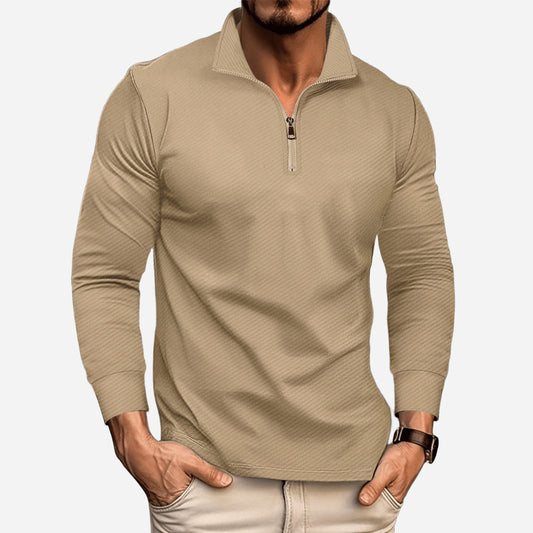 Motion-Ultra Comfortable Zipper Polo Shirt