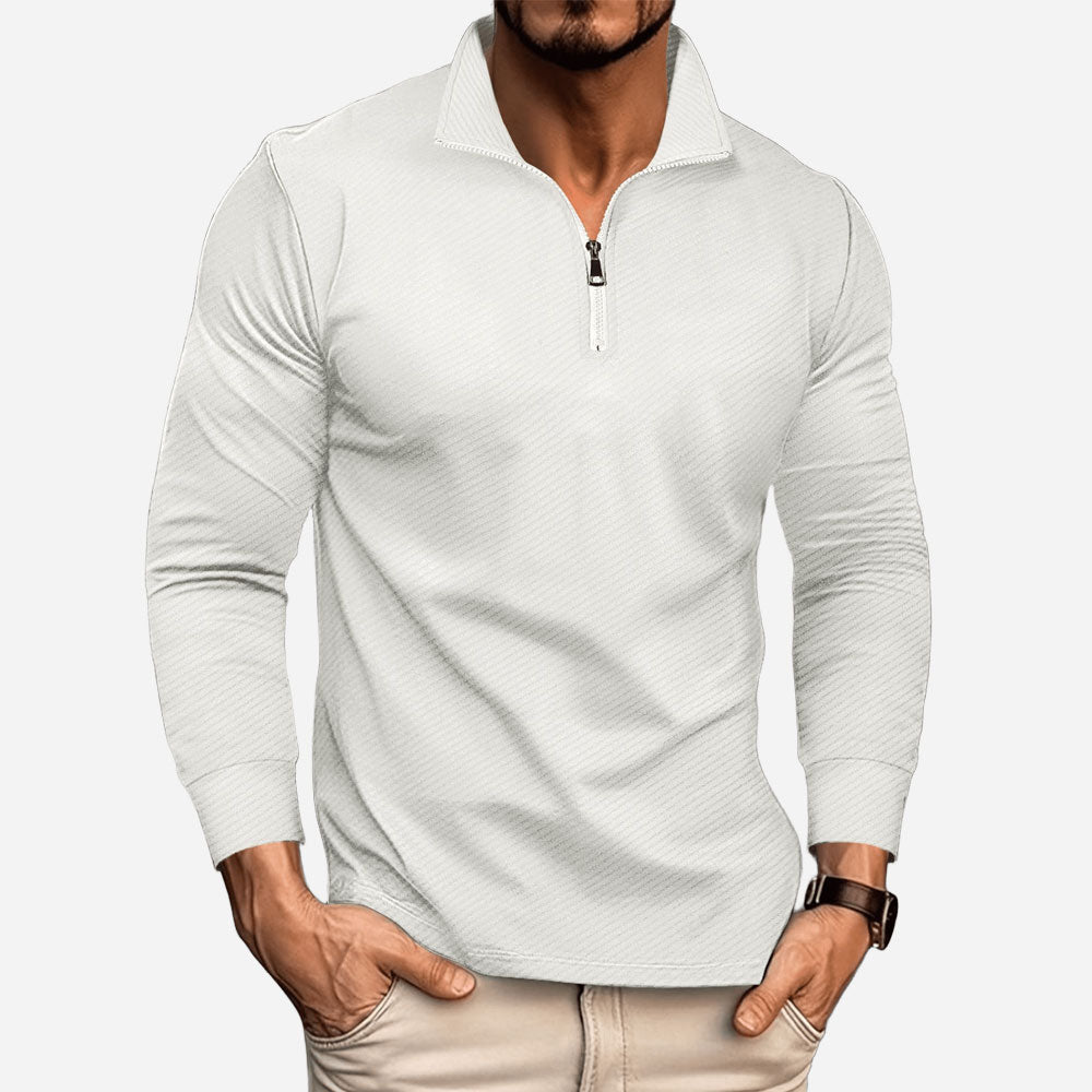 Motion-Ultra Comfortable Zipper Polo Shirt