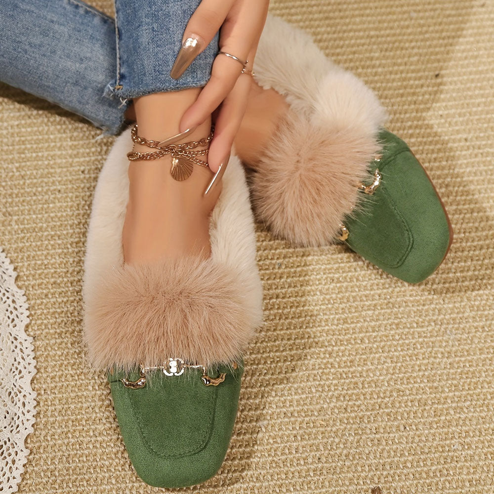 Luxe Fur Loafers – Elegant Warmth with Orthopedic Comfort