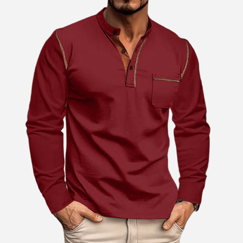 Skyline-Ultra Comfortable Henley Shirt