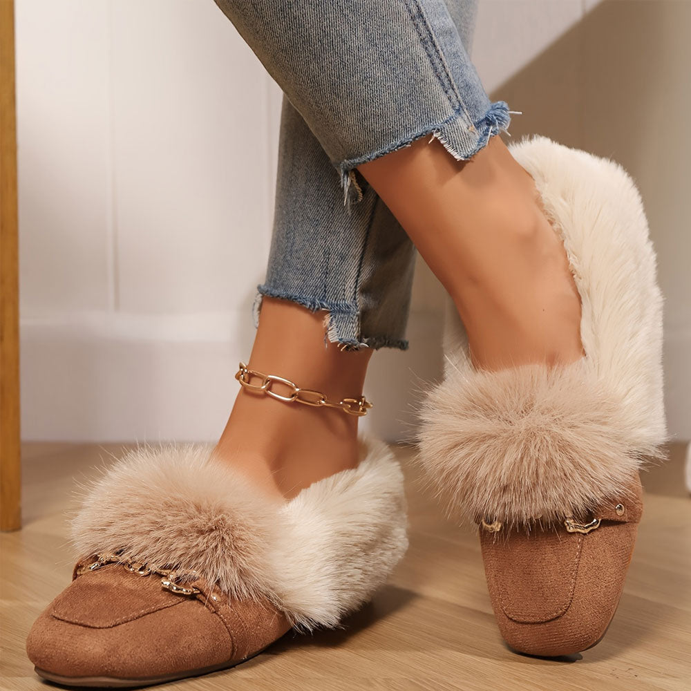 Luxe Fur Loafers – Elegant Warmth with Orthopedic Comfort