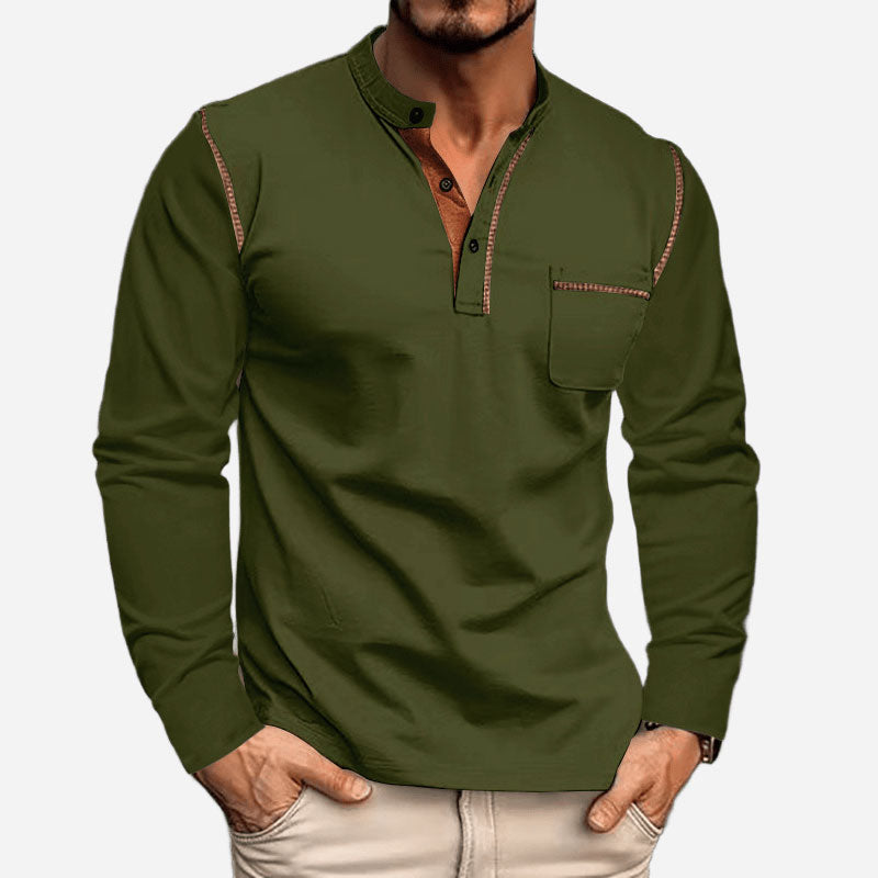 Skyline-Ultra Comfortable Henley Shirt