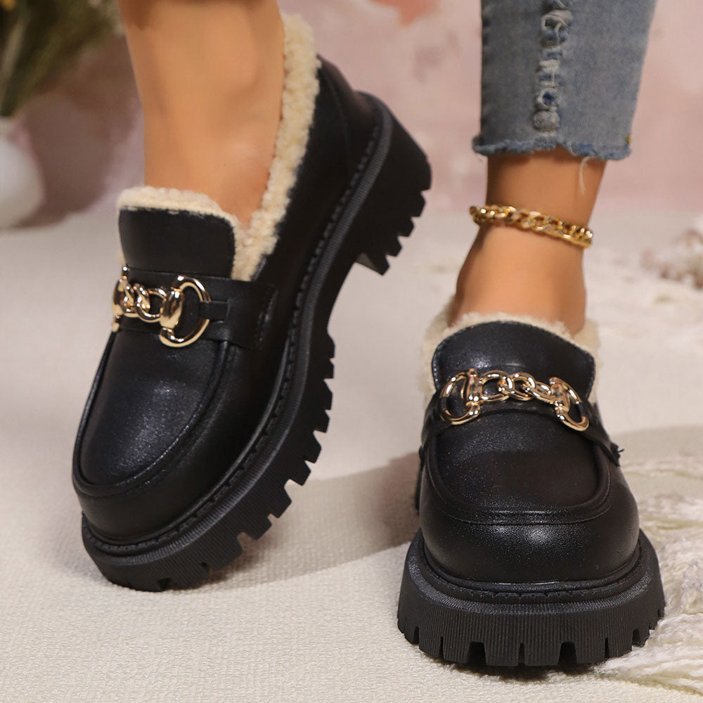 Adele Cozy Chain Loafers