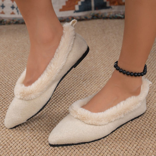 Velvet Warm Flats – Sleek Style with Gentle Support