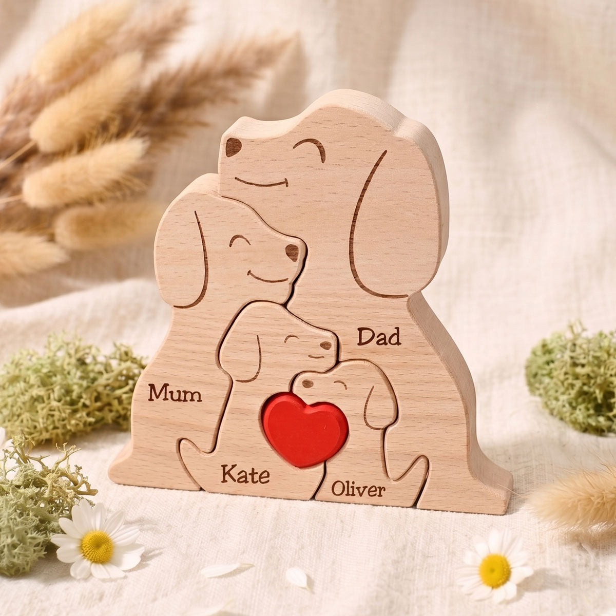 Personalized Dog Family Puzzle