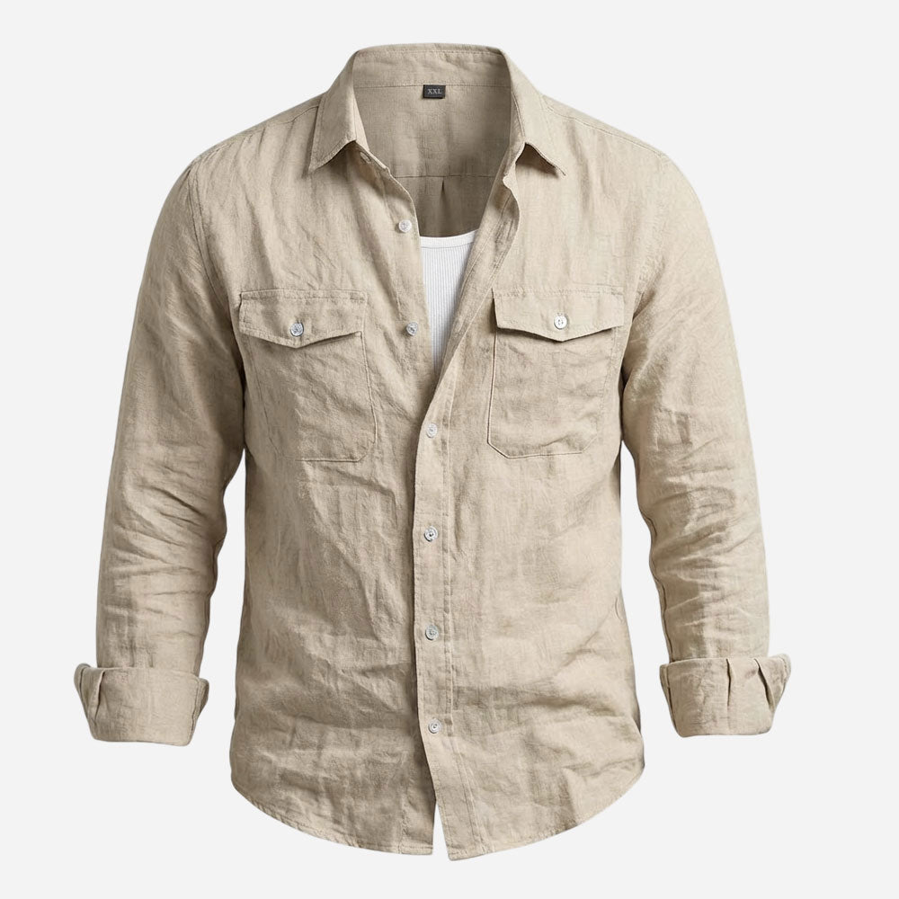 Bareen-Men's Ultra Comfortable Linen Shirt