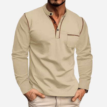 Skyline-Ultra Comfortable Henley Shirt