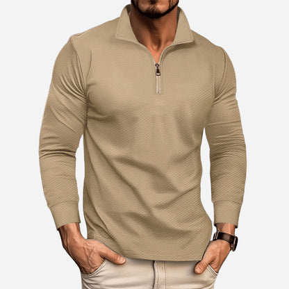 Motion-Ultra Comfortable Zipper Polo Shirt