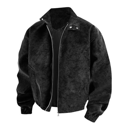 Men's Stand Up Collar Jacket Loose
