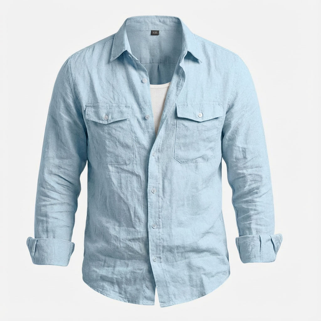 Bareen-Men's Ultra Comfortable Linen Shirt