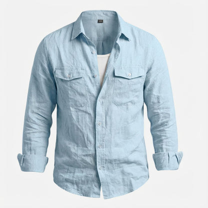 Bareen-Men's Ultra Comfortable Linen Shirt