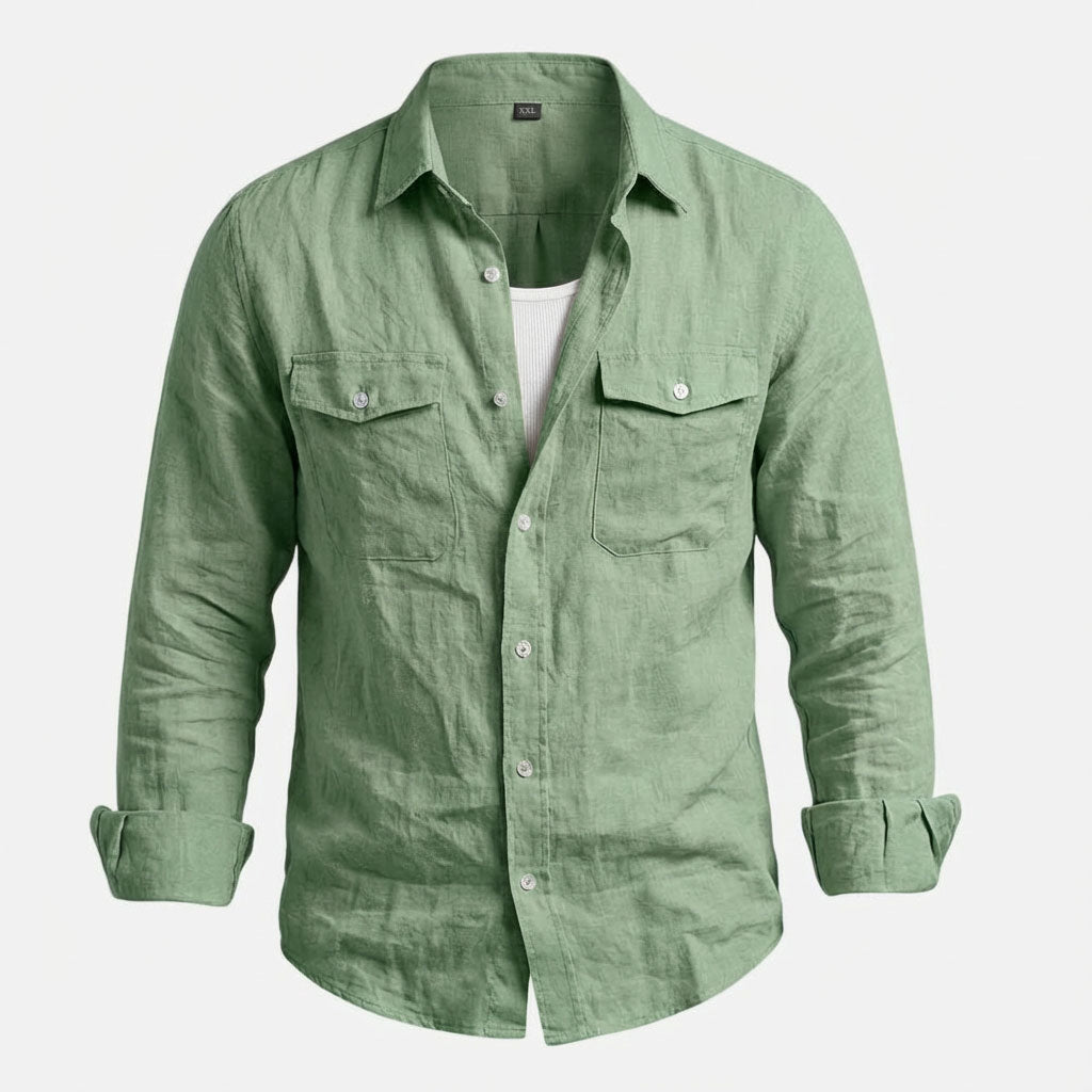 Bareen-Men's Ultra Comfortable Linen Shirt