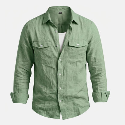 Bareen-Men's Ultra Comfortable Linen Shirt