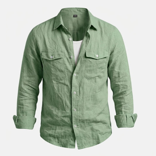 Bareen-Men's Ultra Comfortable Linen Shirt