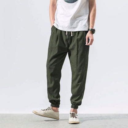 Kyoto Slub-Linen Tapered Jogger