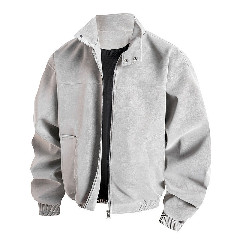 Men's Stand Up Collar Jacket Loose