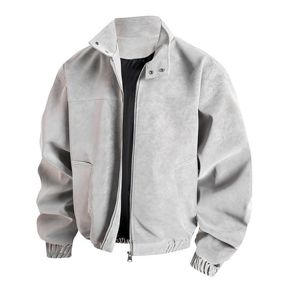 Men's Stand Up Collar Jacket Loose