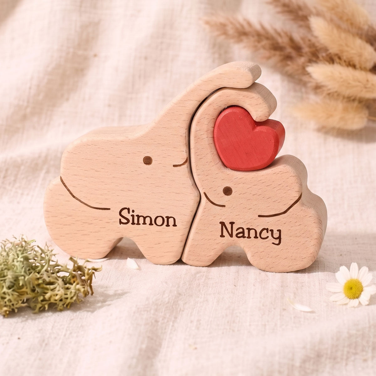 Personalized Elephant Family Puzzle