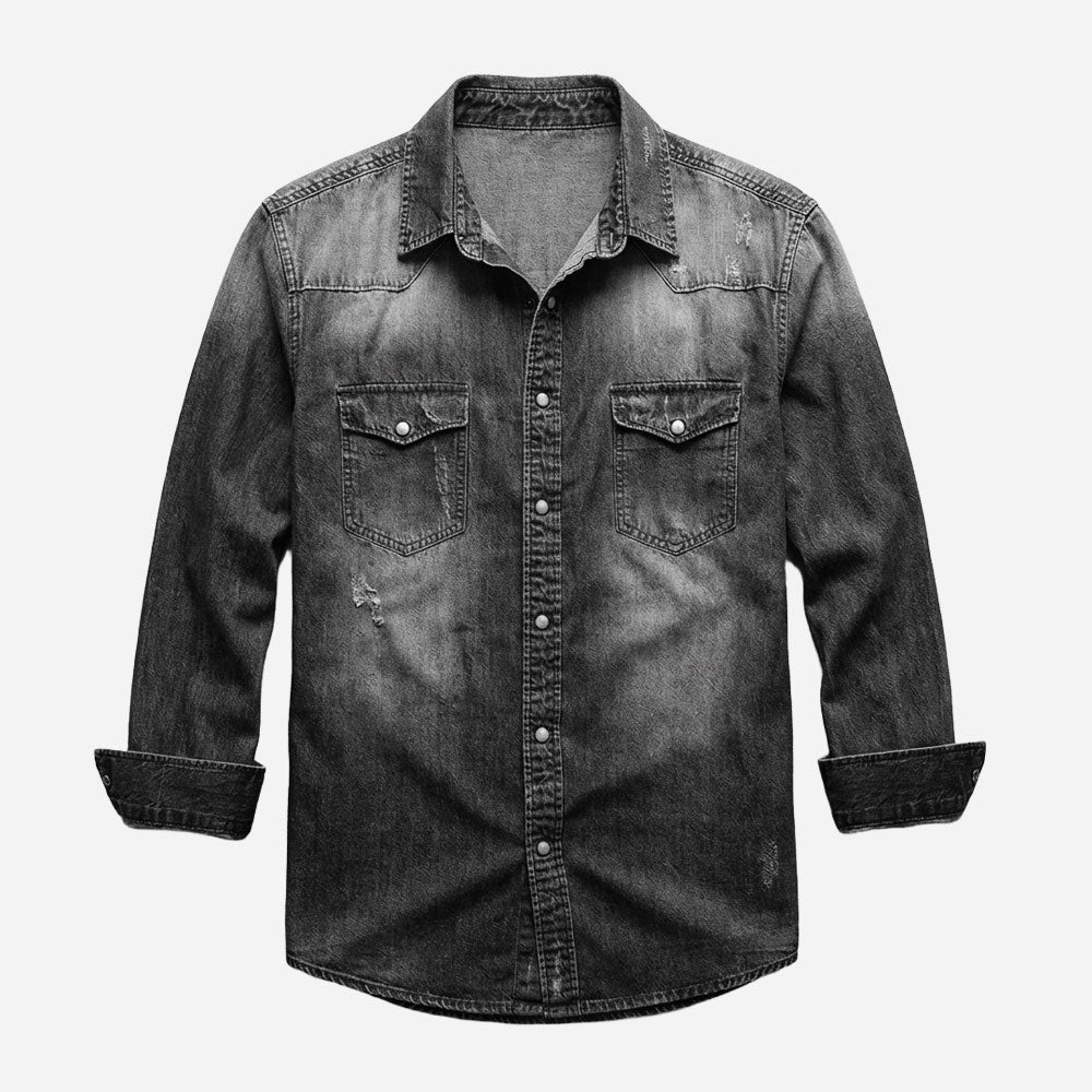 Monex Men’s Vintage Western Denim Shirt