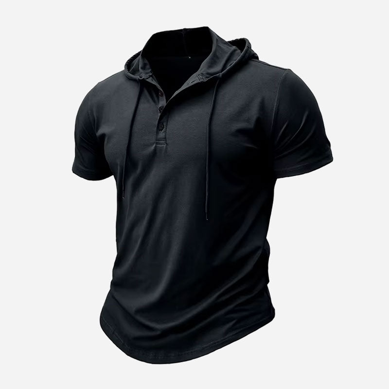 Westford Men’s Hooded Henley T-Shirt