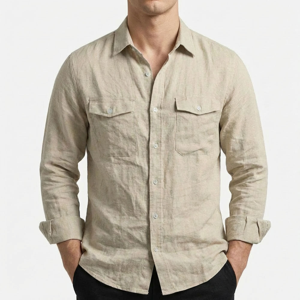 Bareen-Men's Ultra Comfortable Linen Shirt