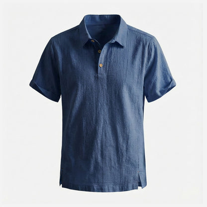 Kaze Textured Cotton-Linen Polo Shirt