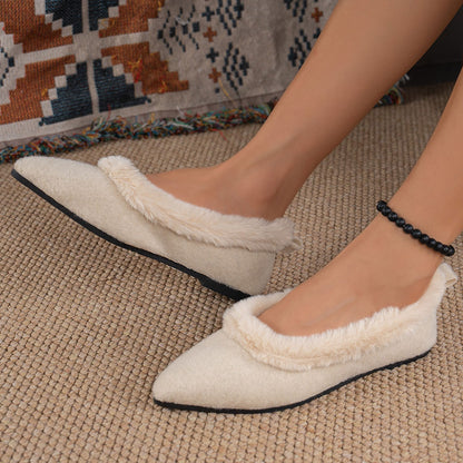 Velvet Warm Flats – Sleek Style with Gentle Support