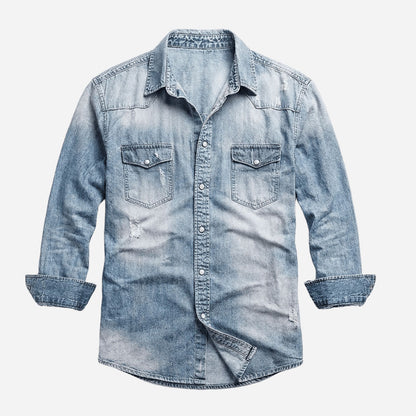 Monex Men’s Vintage Western Denim Shirt