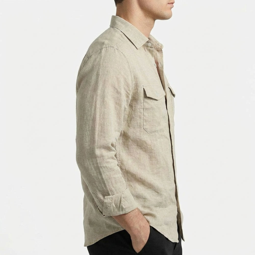 Bareen-Men's Ultra Comfortable Linen Shirt