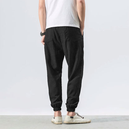 Kyoto Slub-Linen Tapered Jogger