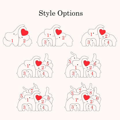 Personalized Elephant Family Puzzle