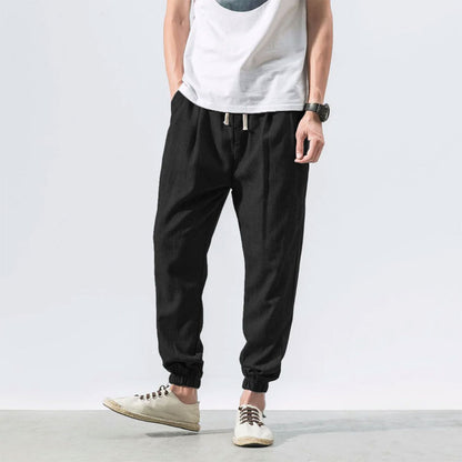 Kyoto Slub-Linen Tapered Jogger