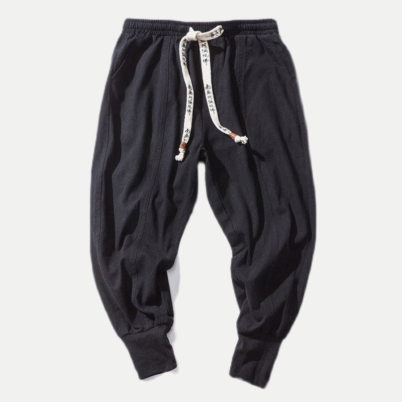 Ronin Textured Linen-Blend Harem Joggers