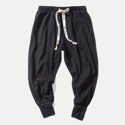 Ronin Textured Linen-Blend Harem Joggers
