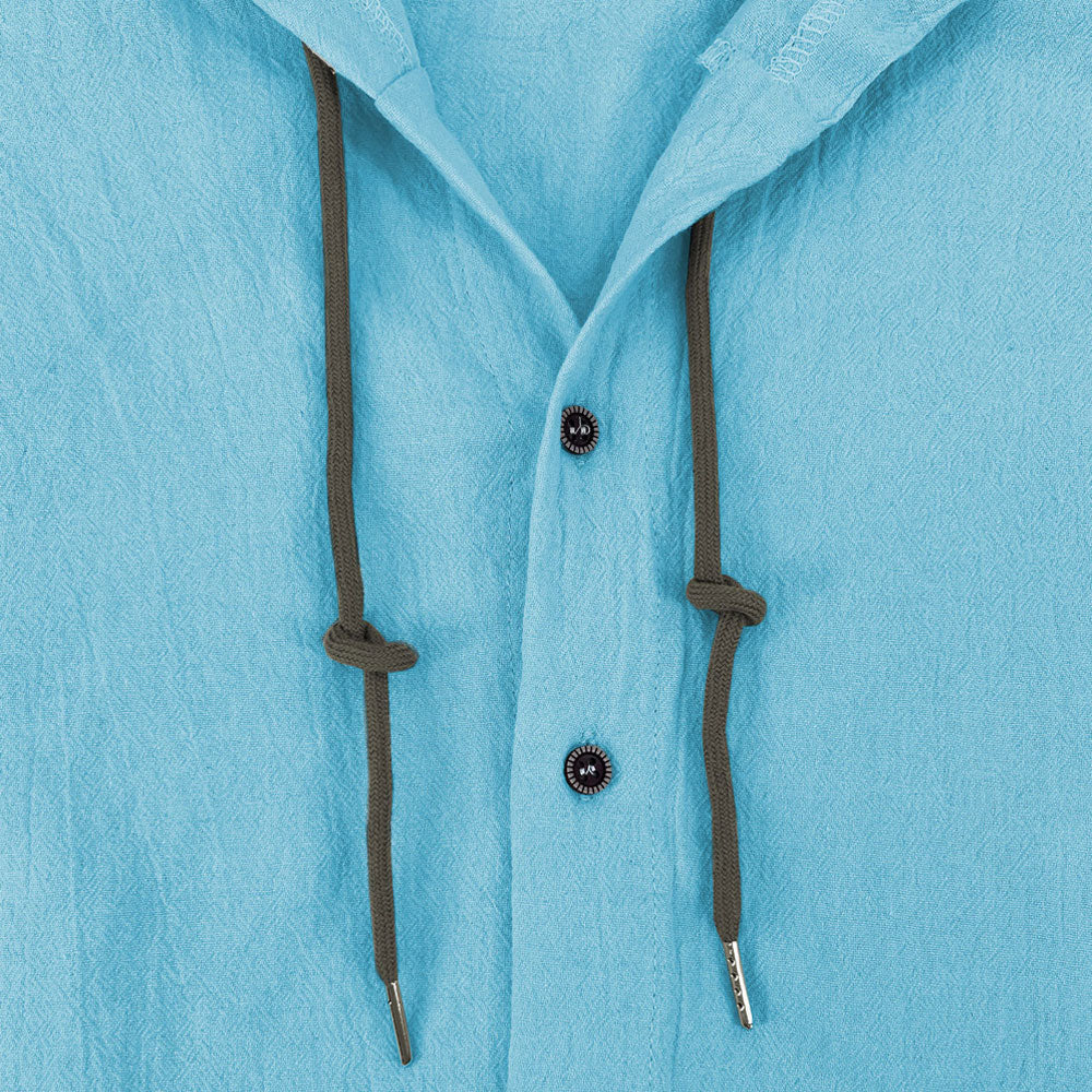 Coso-Breathable Cotton Linen Hooded Shirt