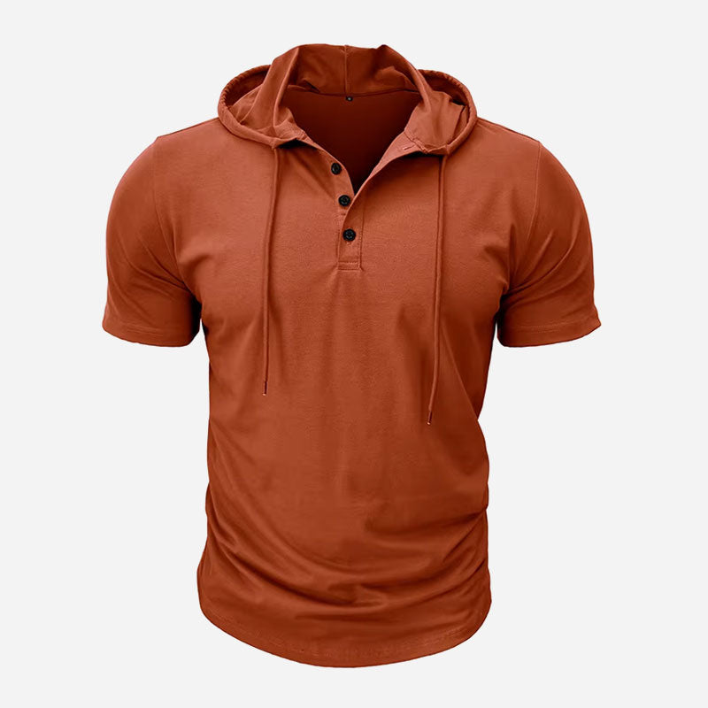 Westford Men’s Hooded Henley T-Shirt