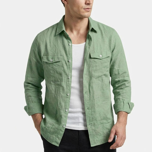 Bareen-Men's Ultra Comfortable Linen Shirt