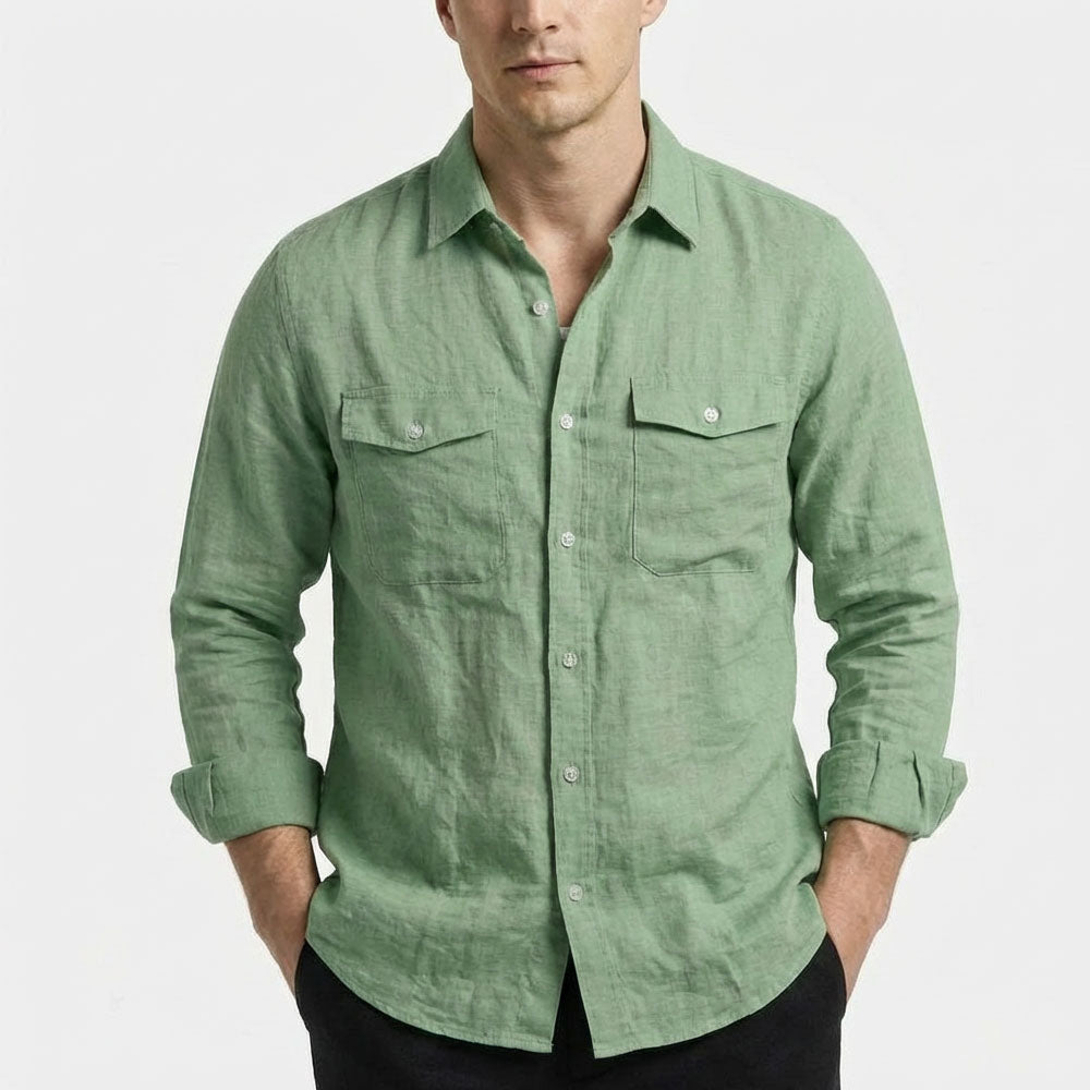 Bareen-Men's Ultra Comfortable Linen Shirt