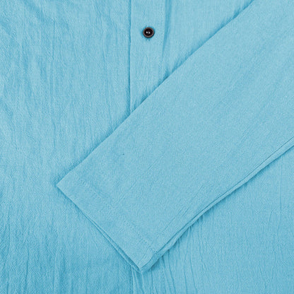 Coso-Breathable Cotton Linen Hooded Shirt