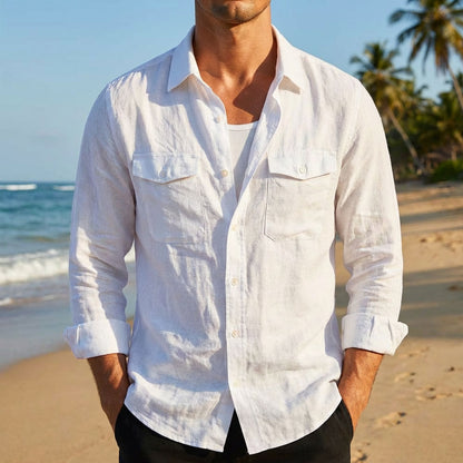 Bareen-Men's Ultra Comfortable Linen Shirt