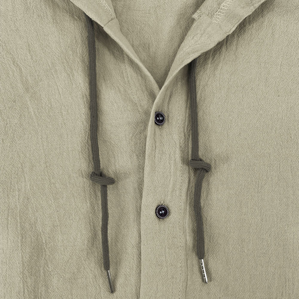 Coso-Breathable Cotton Linen Hooded Shirt