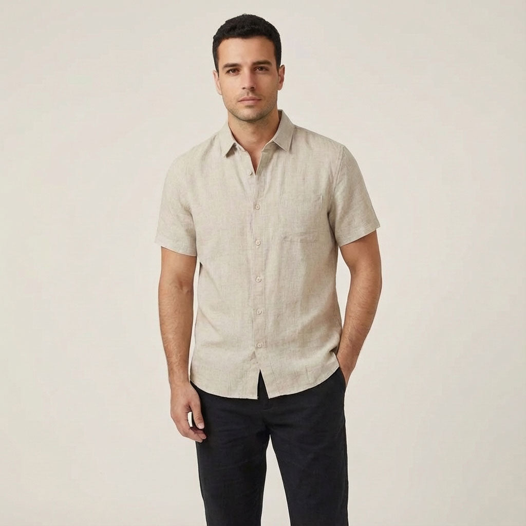 Senra Men's Linen Short Sleeve Shirt