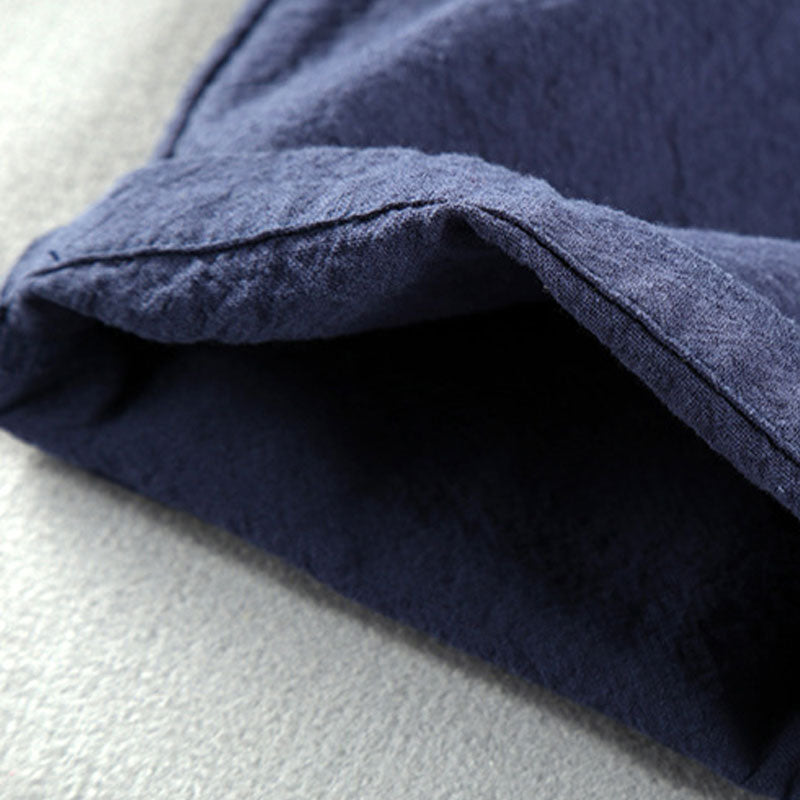 Nara Beaded Linen-Blend Straight Pant