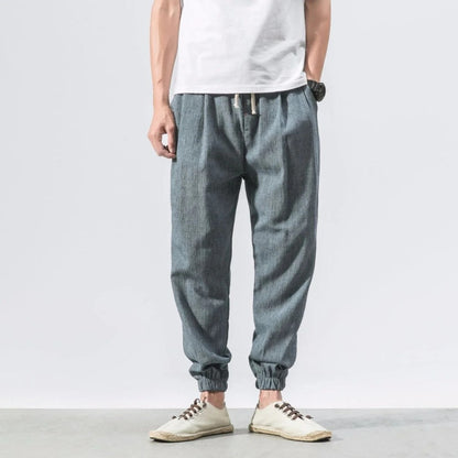 Kyoto Slub-Linen Tapered Jogger