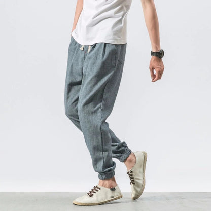 Kyoto Slub-Linen Tapered Jogger