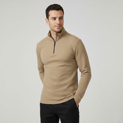 Motion-Ultra Comfortable Zipper Polo Shirt