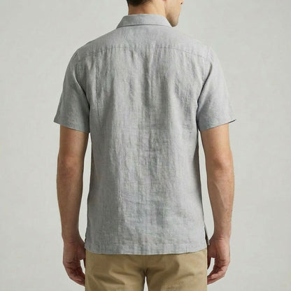 Kaze Textured Cotton-Linen Polo Shirt