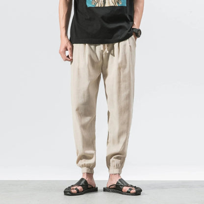 Kyoto Slub-Linen Tapered Jogger